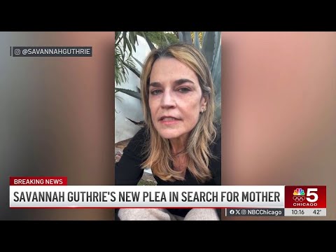 Savannah Guthrie issues new plea following mother's disappearance