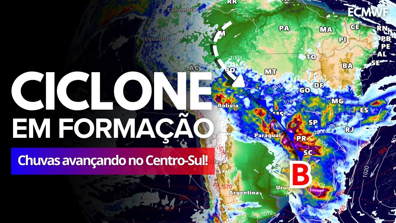 09/10/24 🔴 AGORA! CICLONE EM FORMAÇÃO SOBRE O BRASIL: CHUVAS AVANÇANDO PELO CENTRO-SUL