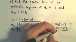 Arithmetic Sequences: Finding a General Formula Given Two Terms