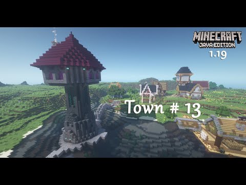 GenXGaming and more - Building a wizard tower - Build a town in Minecraft # 13 (1.19) [No Commentary]