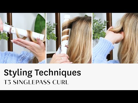 T3 SinglePass Curl: Curling Iron Styling Techniques