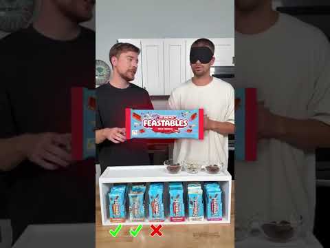 tri chocolate in blind fold