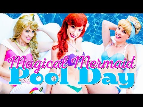 Disney Princess Adventure - Magical Mermaid Pool Day! Video