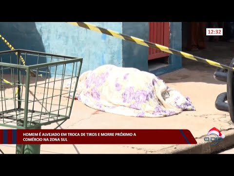 Homem é alvejado em troca de tiros e morre próximo a comércio na zona sul 27 12 2022