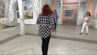 Joan Rivers Plaid Shirt with Back Button Detail on QVC