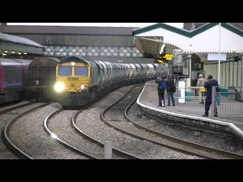 Freightliner 66620 on 6Z10 Guide Bridge to Cardiff Docks at Newport 20/03/12