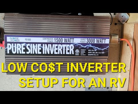 How to setup an RV power inverter to run a fridge, microwave, 📺 and have AC power.