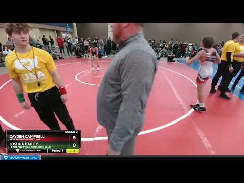 106-112 Lbs Round 2 - Cayden Campbell, Best Trained Wrestling Vs Joshua Bailey, Heart And Pride Wr