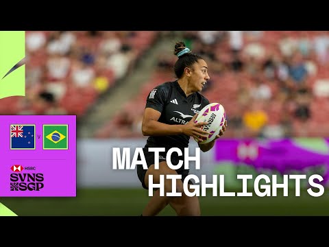 Black Fern DOMINANCE 🤩 | New Zealand v Brazil | HSBC SVNS Singapore 2025 | Women's Match Highlights