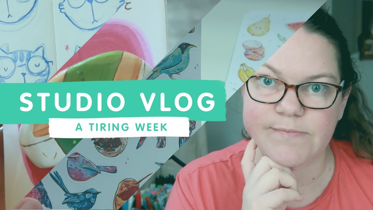 STUDIO VLOG! Drawing Snooty Cats |  Long nights at Work | Packaging Design Difficulties