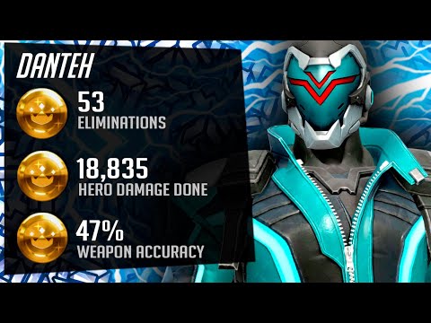Danteh Rank 1 NA DPS Soldier 76 - Insane Tracking! 53 elims! [ Overwatch Season 30 Top 500 ]
