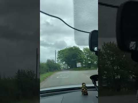 Driving towards Llanateffan beach, Wales trip 2024