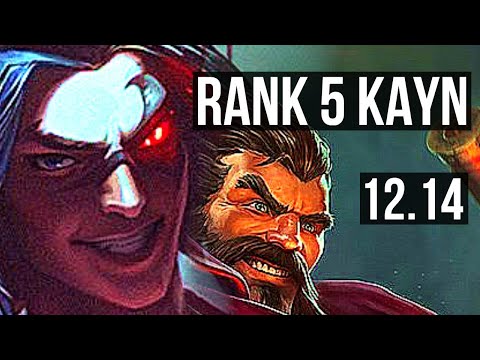 KAYN vs GRAVES (JNG) | 12/0/5, Rank 5 Kayn, 65% winrate, Legendary | NA Challenger | 12.14