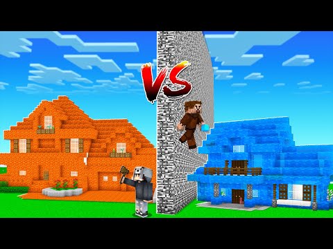 LAV EV VS SU EV YAPI KAPIŞMASI - Minecraft