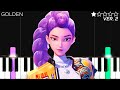 HUNTR X Golden KPop Demon Hunters OST EASY Piano Tutorial