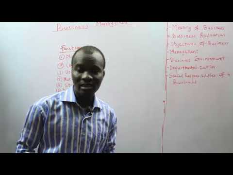 Introduction to Business Management (SS 2, JAMB Tutorial, WAEC, NECO, Post-UTME, NABTEB)