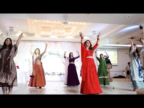 PUNJABI WEDDING RECEPTION DANCE PERFORMANCE | HARNEET & RUPINDER | BRAMPTON CANADA