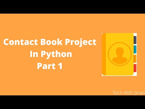 Contact Book Project Tutorial Part 1 Python