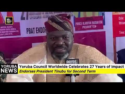 Yoruba Worldwide Council president endorses Tinubu's 2027 re-election bid 