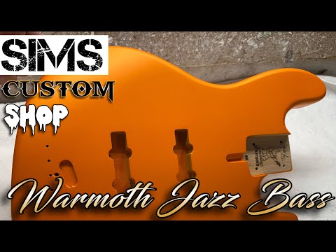 Warmoth Jazz bass body - Lamborghini Arancio Atlas Orange