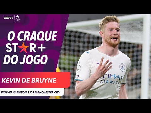 DE BRUYNE FAZ 4 EM NOITE DE GALA, COMANDA MANCHESTER CITY E É ELEITO O CRAQUE STAR+ DO JOGO