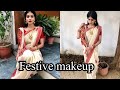 DURGA PUJA MAKEUP 2018 Indian Festive Makeup Look Bengali Makeup 2018 Nidhi Chaudhary