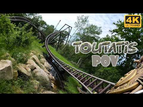 Toutatis POV (Front, 4K 60FPS, 2024 Day), Parc Asterix Intamin Multi-Launch Coaster | Non-Copyright