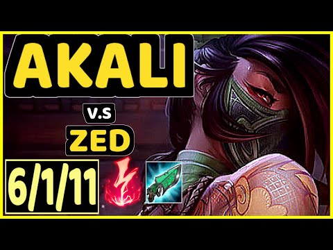 EVROT (AKALI) vs ZED - 6/1/11 KDA MID CHALLENGER GAMEPLAY - BR