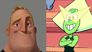 Mr. Incredible becoming canny meme - Steven Universe/Peridot edition