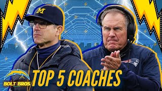 The 5 Best Chargers Head Coach Contenders You Need to Know | Bolt Bros | #nfl #chargers #football