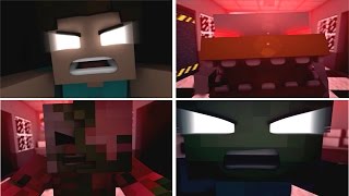Five Nights With Herobrine ALL JUMPSCARES (MINECRA