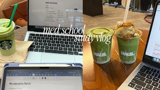 med school study vlog 🍵🤍 | productive week at uni, pilates with friends, hotpot, studying at cafes