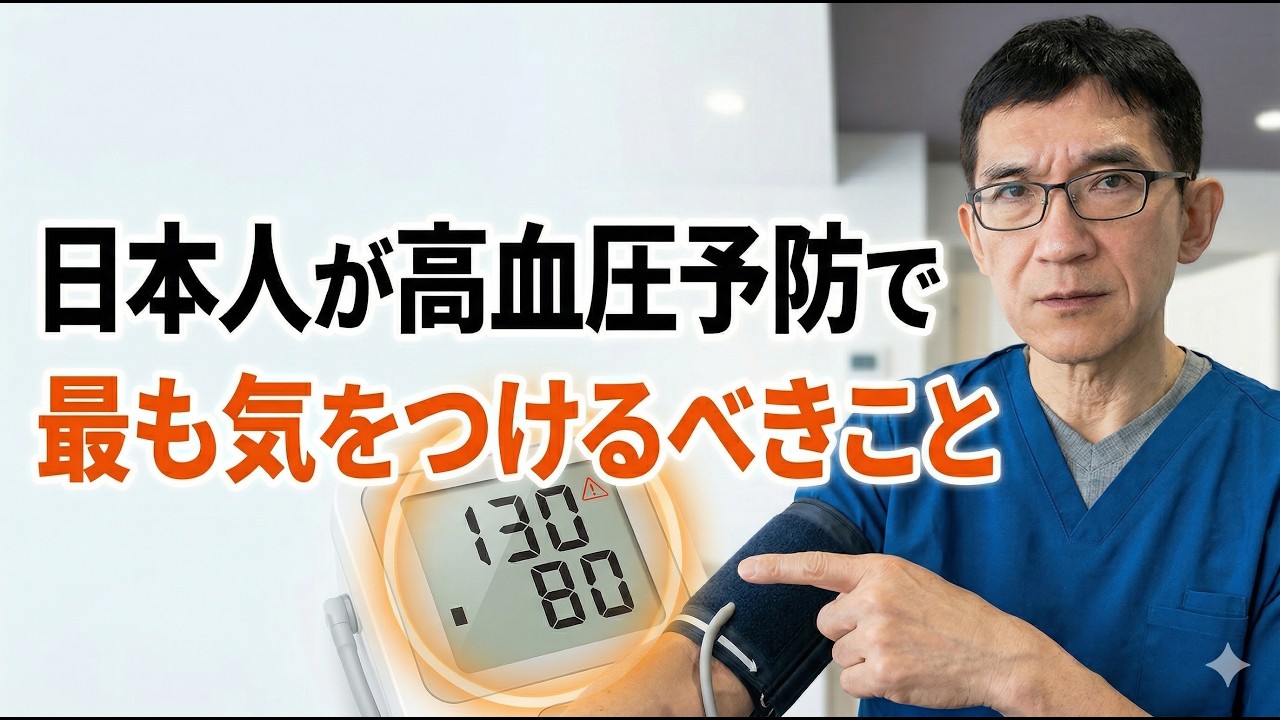 【高血圧】我々日本人において、何が一番高血圧発症を助長しているのか？高血圧を予防するために、我々は何を最も気をつければ良いのか？