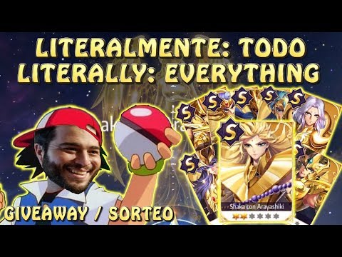 SUMMONING ARAYASHIKI SHAKA Y EL POKEDEX ENTERO!! Saint Seiya Awakening