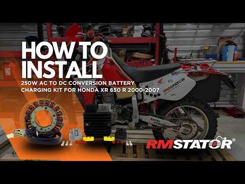 RMSTATOR 2000-2007 Honda XR650R Three Phase 250W DC Charging System Upgrade Kit Installation