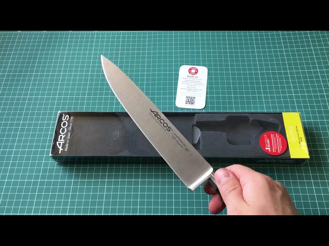 Vídeo relacionado con Arcos Serie Riviera, Juego Cuchillos Cocina, Hoja de Acero Inoxidable Forjado Nitrum, Mango de Polioximetileno, POM, Negro