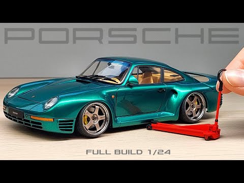 Porsche 959 - Super detailed model car 1/24 Full Build