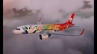 A320 Sichuan Airlines Panda Livery 8K - Asobo version video