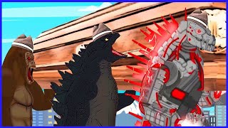 Godzilla & Kong VS Mecha Godzilla   Coffin Dance Song Meme Cover