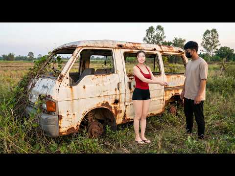 [TIMELAPSE] Genius Girl RESTORATION Abandoned 16-Seat TOYOTA HIACE into Incredible AMBULANCE