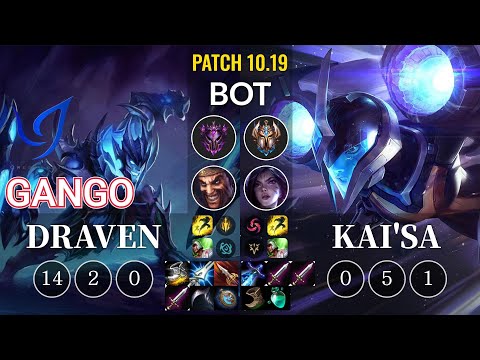 CGA Gango Draven vs Kai'Sa Bot - KR Patch 10.19