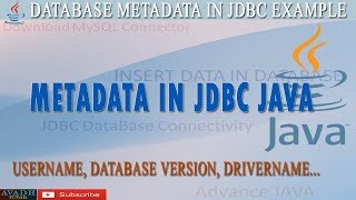 jdbc database metadata with mysql JAVA | advance java tutorials