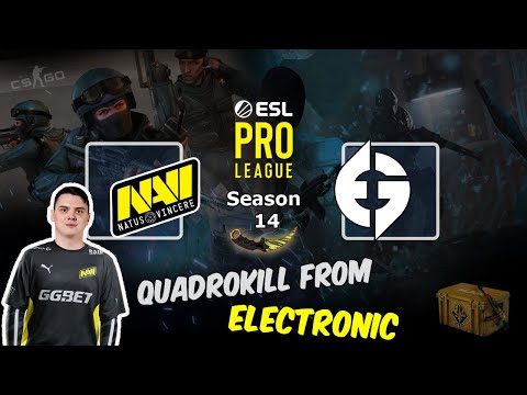 QuadroKill from Electronic with AK on Nuke, NAVI vs Evil Geniuses, ESL Pro League Season 14