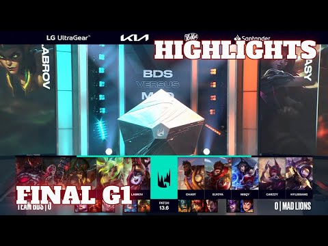 BDS vs MAD - Game 1 Highlights | Finals LEC Spring 2023 Playoffs | Team BDS vs Mad Lions G1