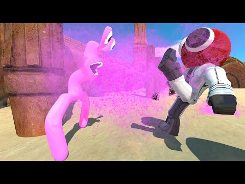 Who Will Win The Match? Rainbow Friends Pink vs Rainbow Friends Red - Animal Revolt Battle Simulator