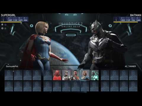 Injustice 2 1st Beta gameplay pt12 - Good Supergirl Matches vs. Variety of Enemies