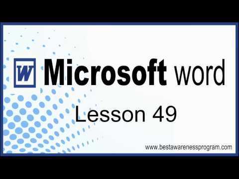 Lesson 49: Microsoft Word  Insert