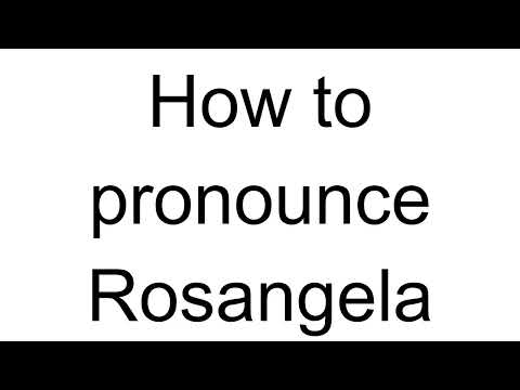 How to Pronounce Rosangela (Italian)