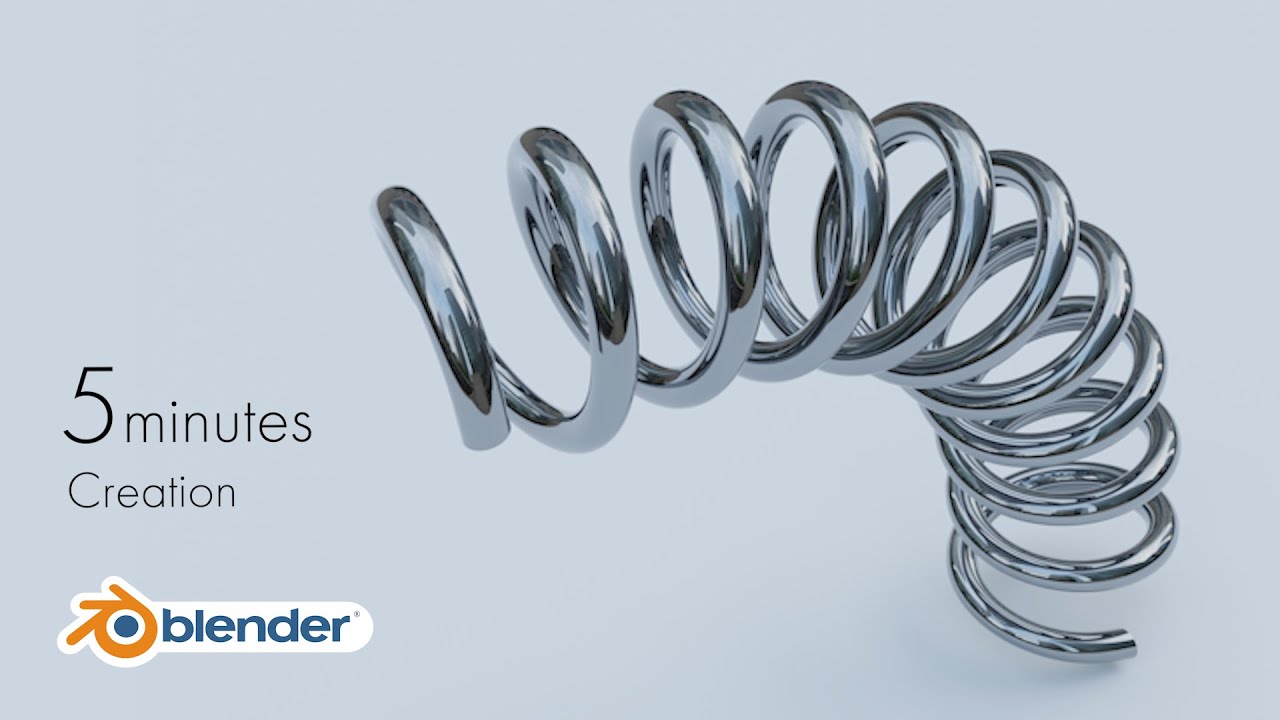 【blender】バネをスクリューで超簡単モデリング！