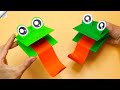 How to Make a FROGS Paper Puppet | Moving paper toys | Easy paper crafts